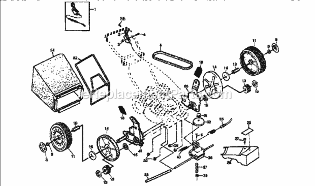 Page B Diagram and Parts List for 917376310  Craftsman Lawn Mower