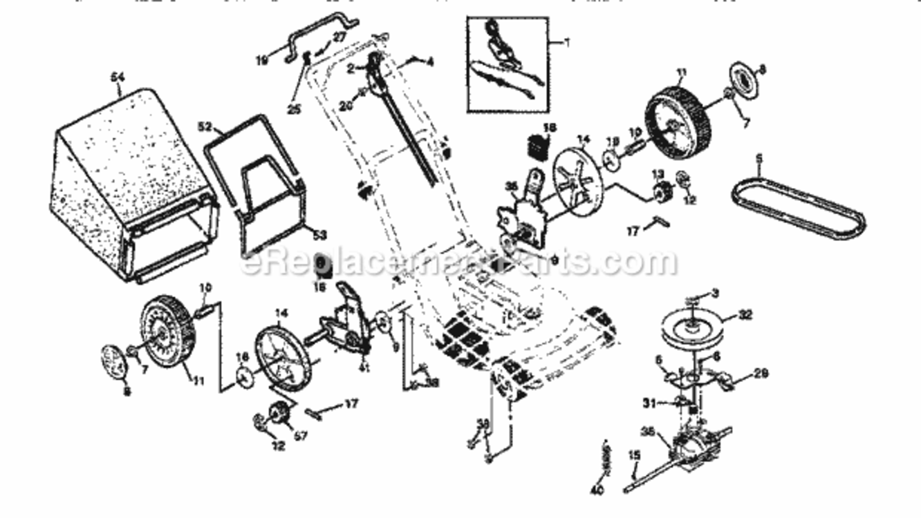 Page B Diagram and Parts List for 917376331  Craftsman Lawn Mower