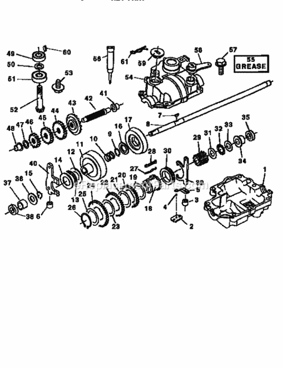 Page C Diagram and Parts List for 917376340  Craftsman Lawn Mower