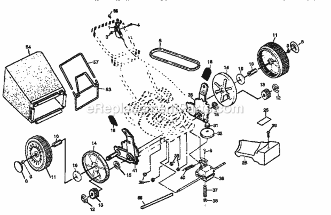 Page B Diagram and Parts List for 917376370  Craftsman Lawn Mower