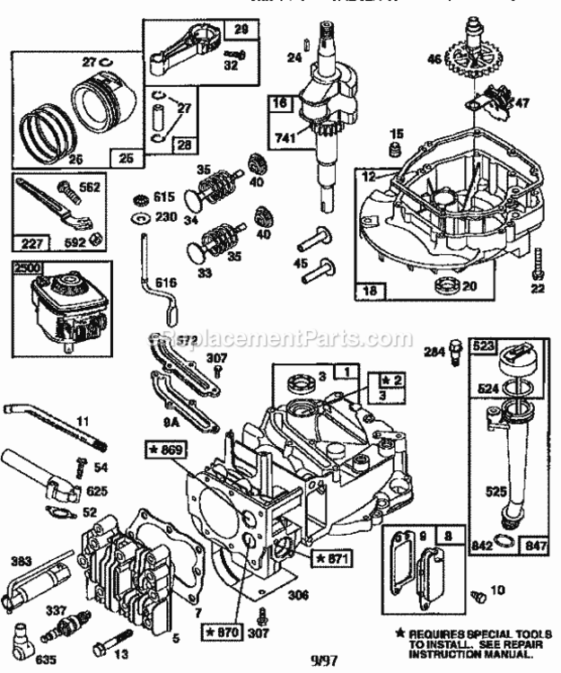 Page D Diagram and Parts List for 917376430  Craftsman Lawn Mower
