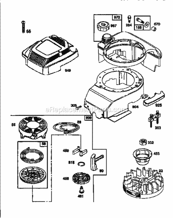 Page F Diagram and Parts List for 917376430  Craftsman Lawn Mower