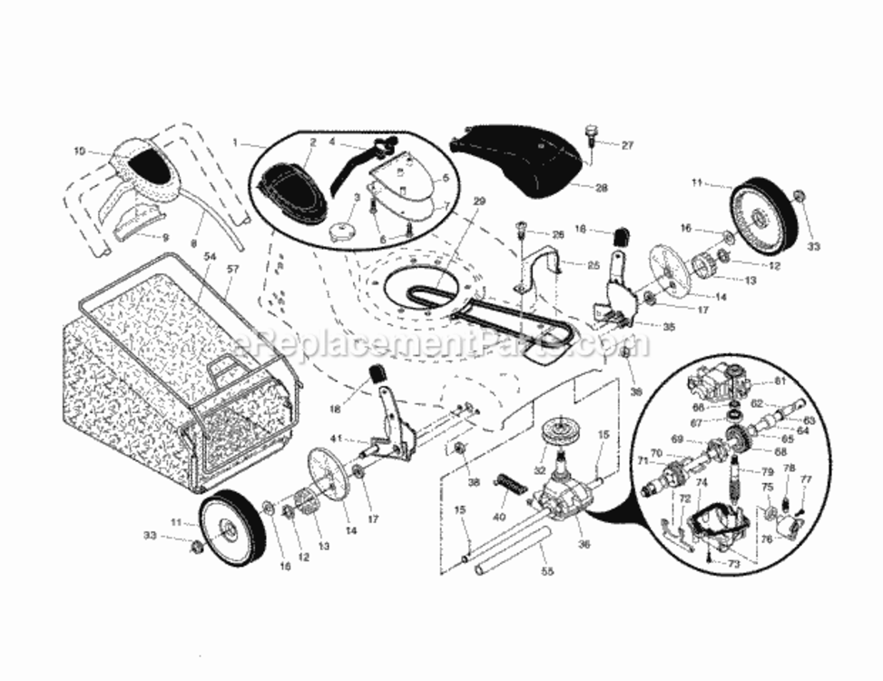 Page B Diagram and Parts List for 917376692  Craftsman Lawn Mower