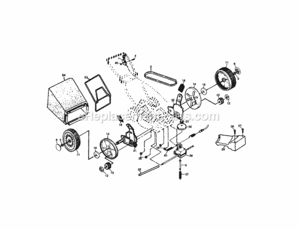Page B Diagram and Parts List for 917376751  Craftsman Lawn Mower