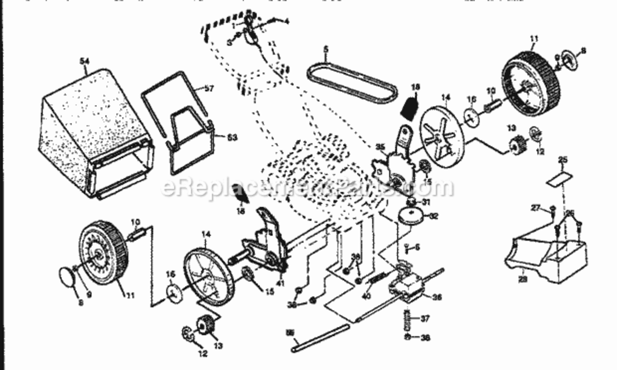 Page B Diagram and Parts List for 917376870  Craftsman Lawn Mower