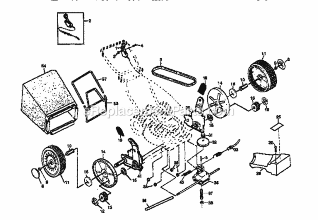 Page B Diagram and Parts List for 917376880  Craftsman Lawn Mower