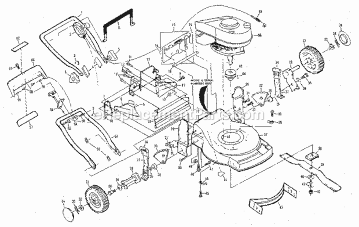 Page A Diagram and Parts List for 917376900  Craftsman Lawn Mower