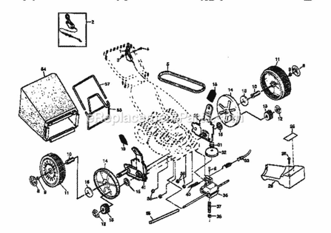 Page B Diagram and Parts List for 917376905  Craftsman Lawn Mower