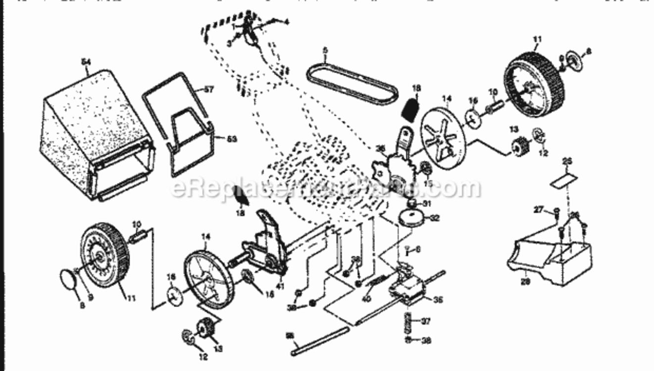 Page B Diagram and Parts List for 917376920  Craftsman Lawn Mower