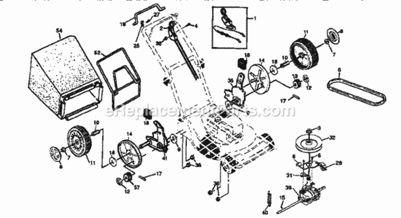 Page B Diagram and Parts List for 917376930  Craftsman Lawn Mower