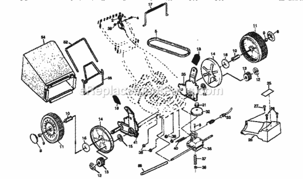 Page C Diagram and Parts List for 917376960  Craftsman Lawn Mower