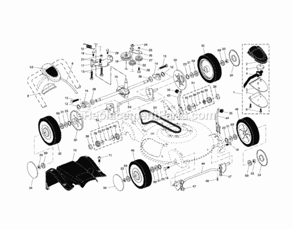 Page B Diagram and Parts List for 917376990  Craftsman Lawn Mower