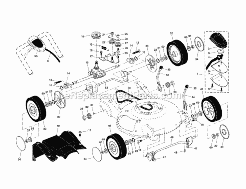 Page B Diagram and Parts List for 917376991  Craftsman Lawn Mower