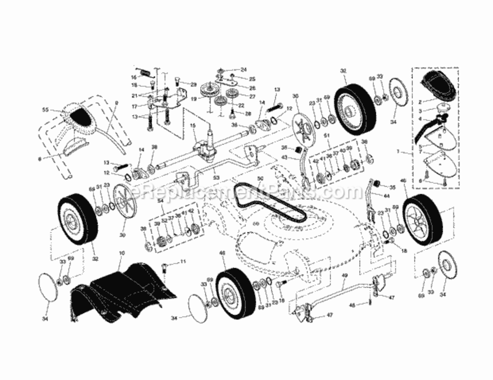 Page B Diagram and Parts List for 917377091  Craftsman Lawn Mower