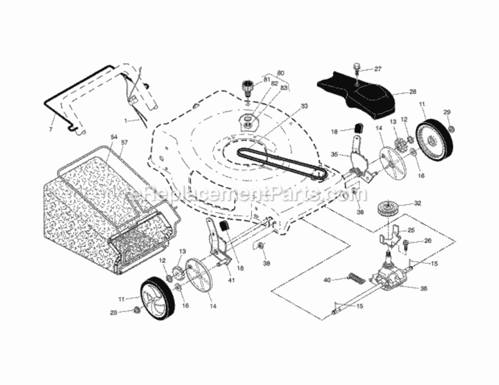 Page B Diagram and Parts List for 917377100  Craftsman Lawn Mower