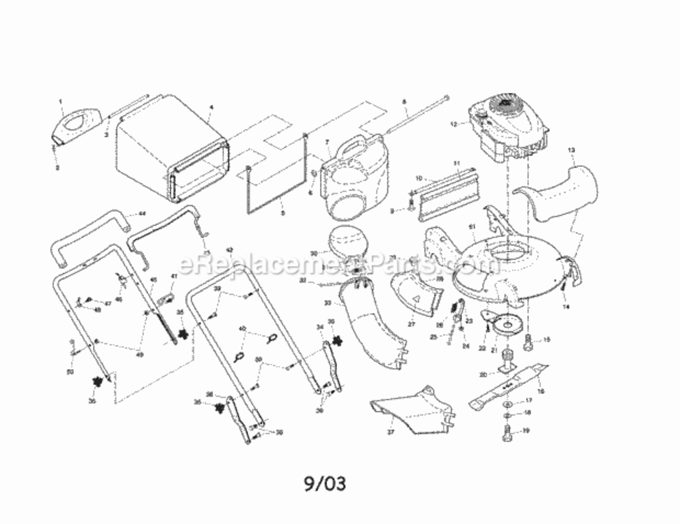 Page A Diagram and Parts List for 917377110  Craftsman Lawn Mower
