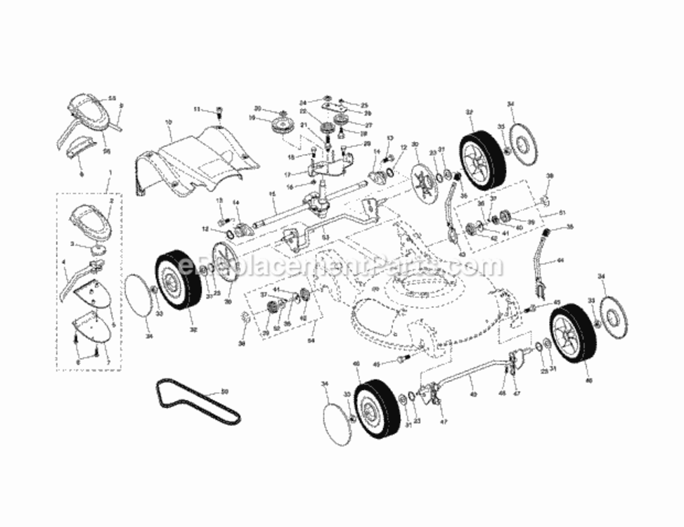Page B Diagram and Parts List for 917377110  Craftsman Lawn Mower