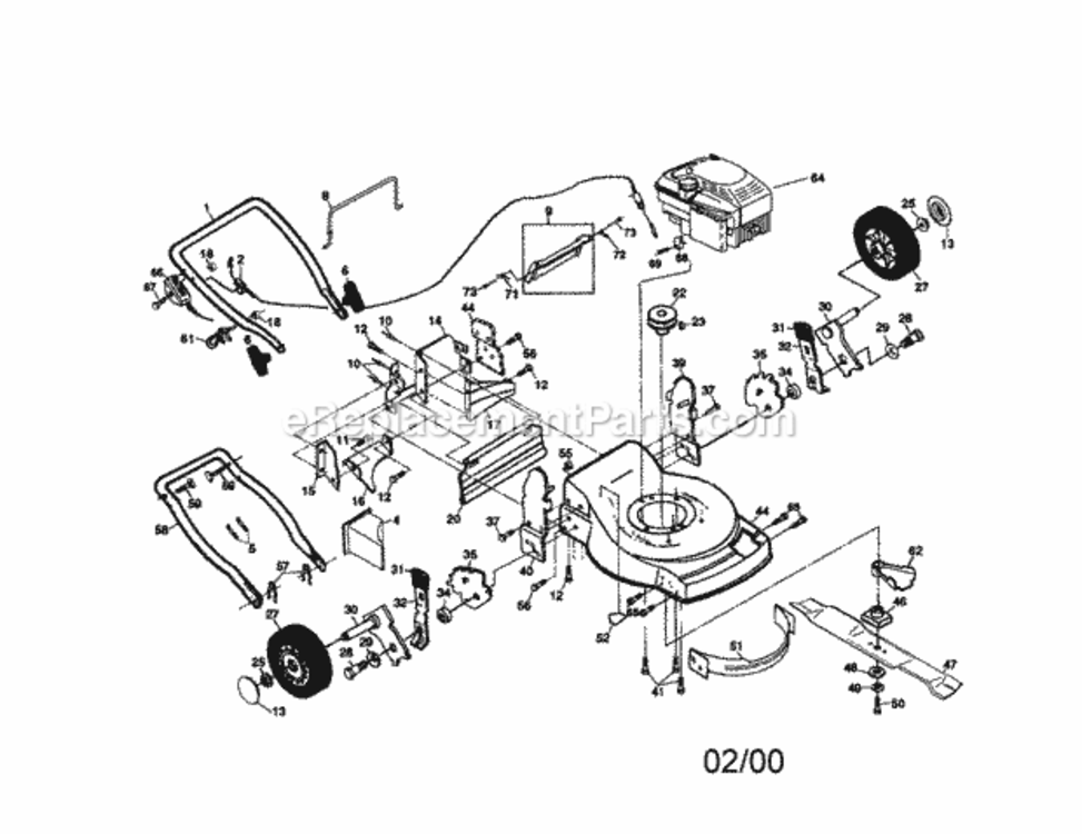 Page A Diagram and Parts List for 917377130  Craftsman Lawn Mower