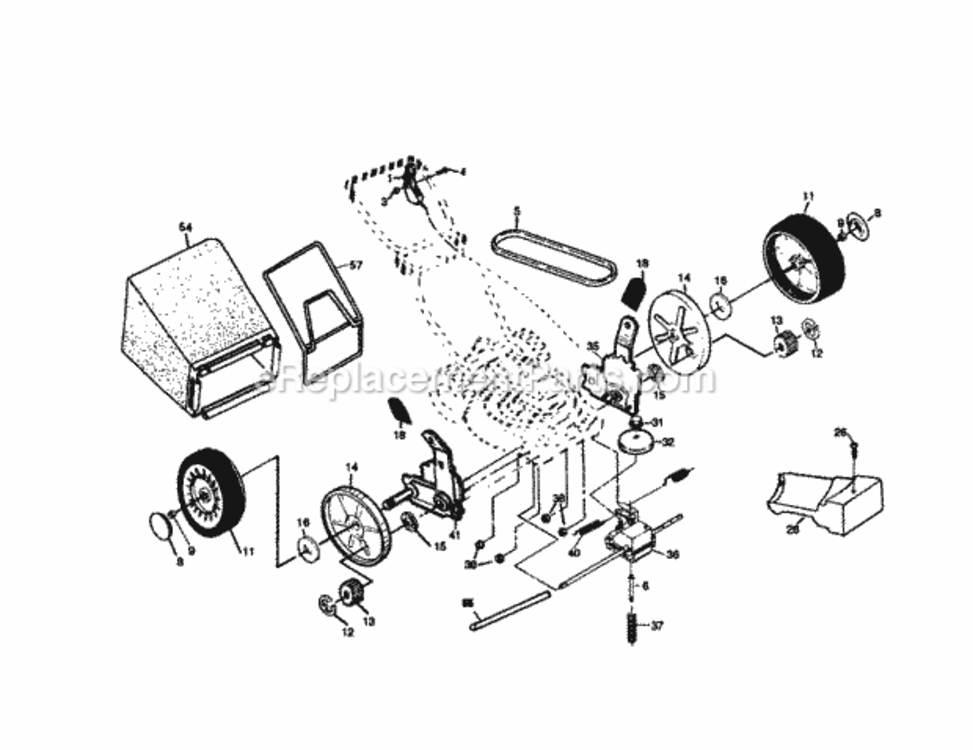 Page B Diagram and Parts List for 917377130  Craftsman Lawn Mower