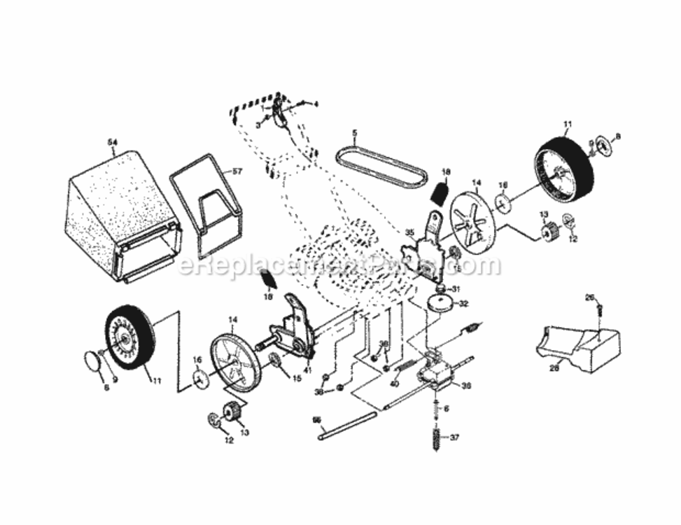 Page B Diagram and Parts List for 917377133  Craftsman Lawn Mower