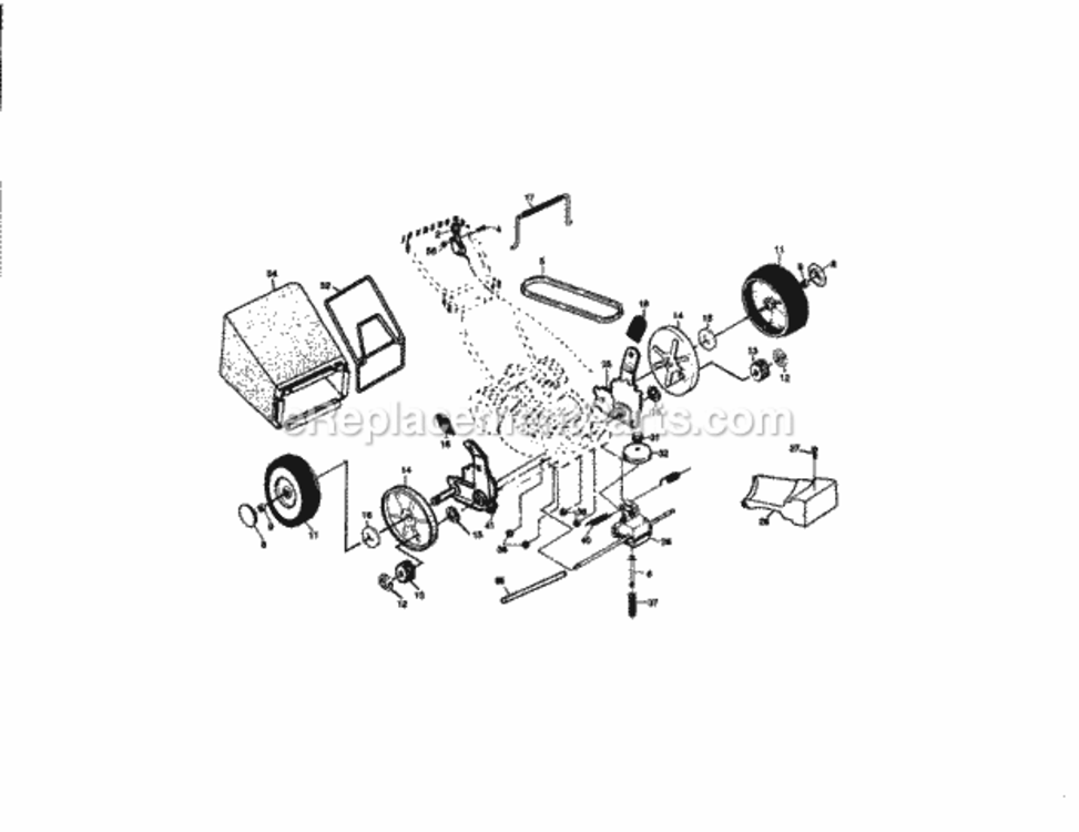 Page C Diagram and Parts List for 917377171  Craftsman Lawn Mower