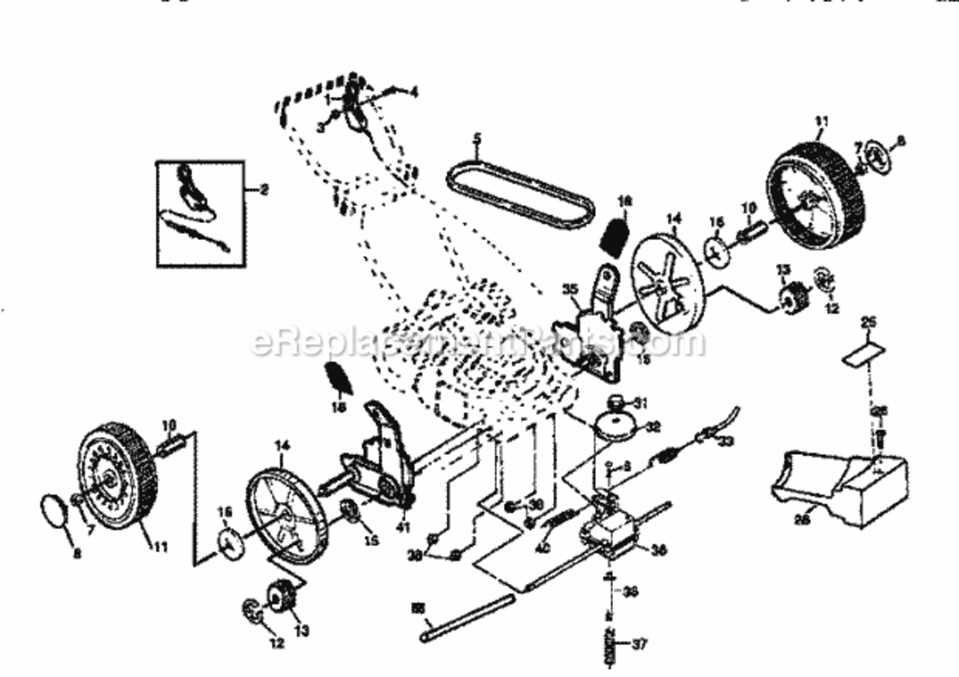 Page B Diagram and Parts List for 917377200  Craftsman Lawn Mower