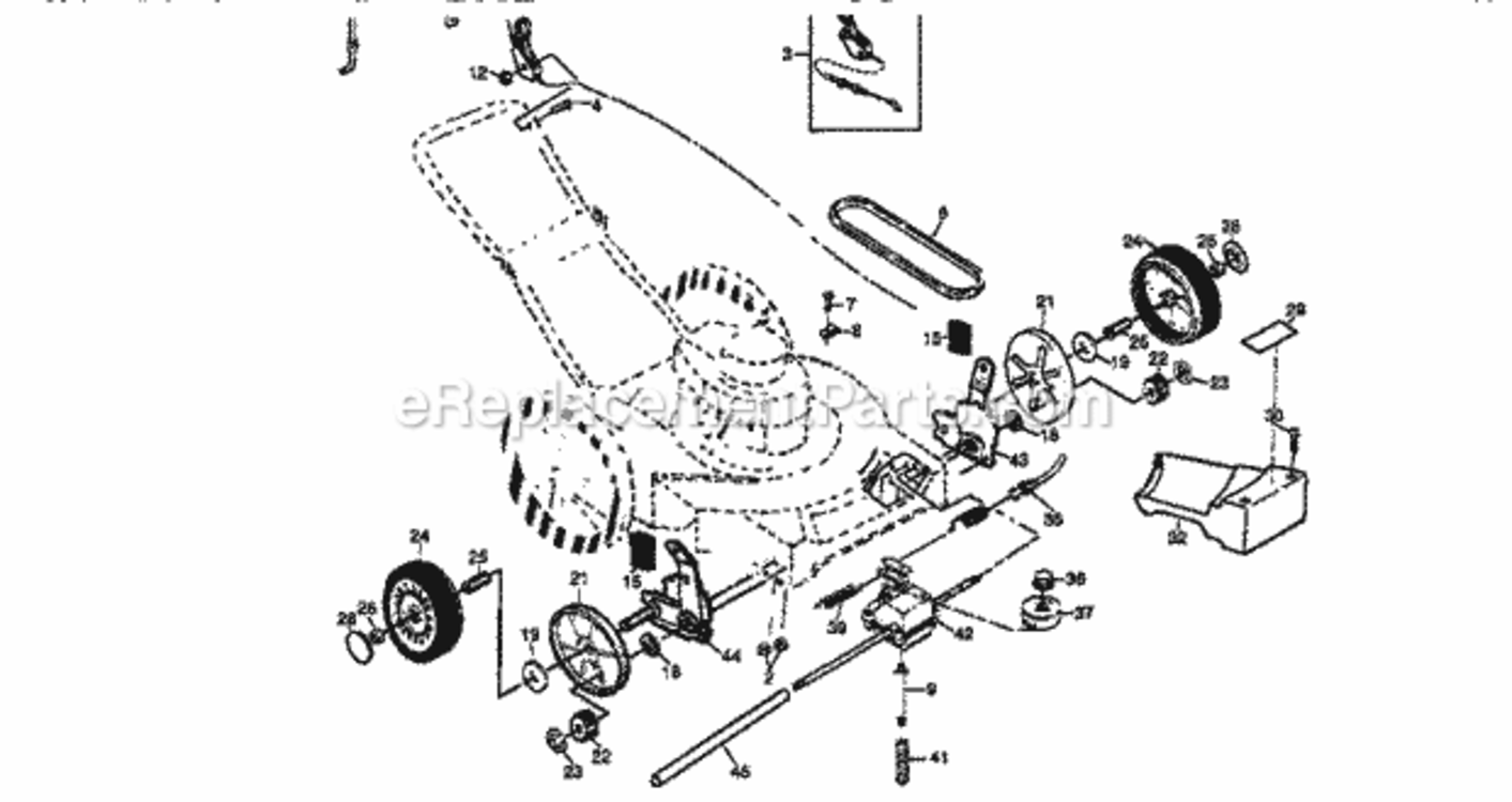 Page B Diagram and Parts List for 917377211  Craftsman Lawn Mower