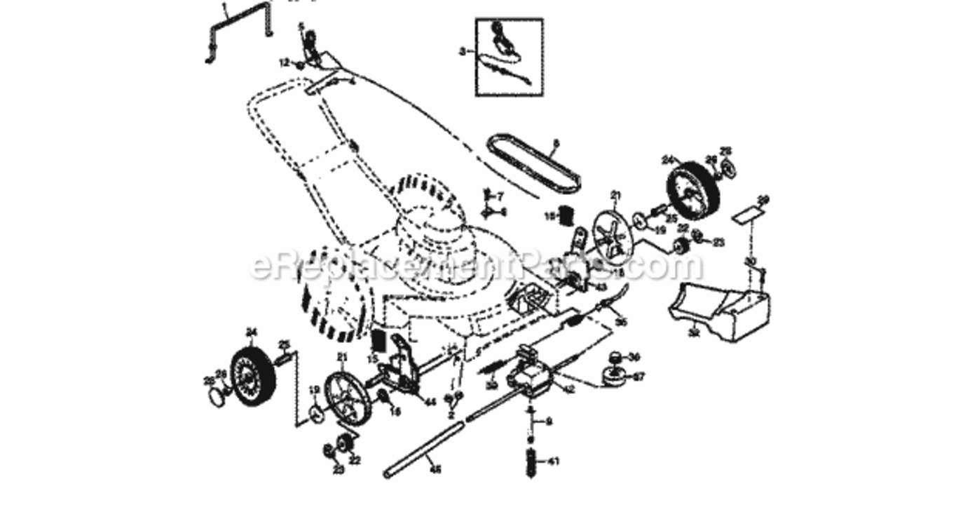 Page B Diagram and Parts List for 917377212  Craftsman Lawn Mower