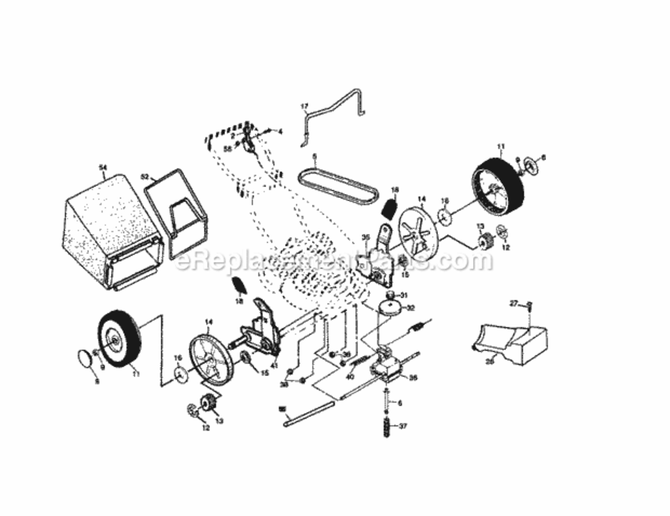 Page C Diagram and Parts List for 917377220  Craftsman Lawn Mower