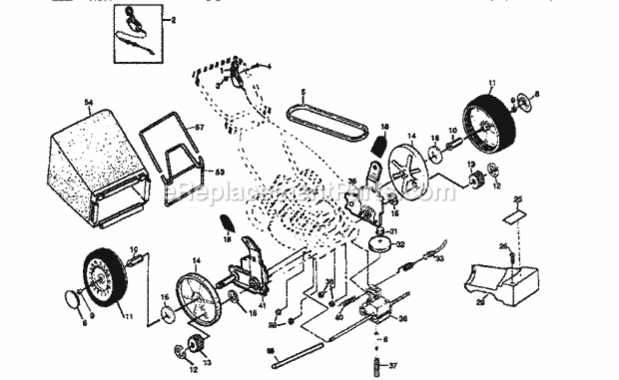 Page B Diagram and Parts List for 917377261  Craftsman Lawn Mower