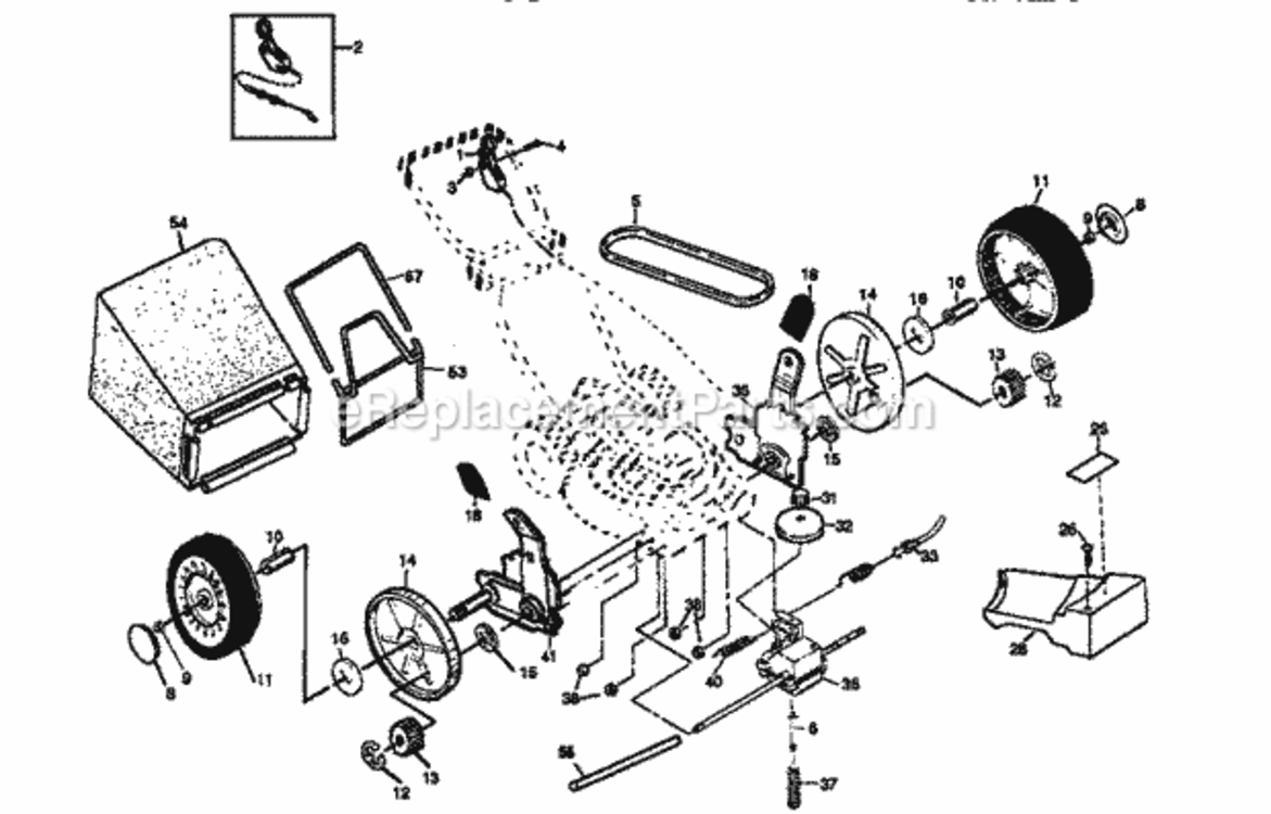 Page B Diagram and Parts List for 917377263  Craftsman Lawn Mower
