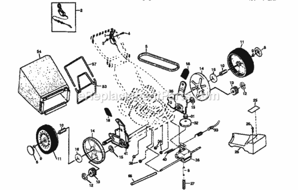 Page B Diagram and Parts List for 917377264  Craftsman Lawn Mower