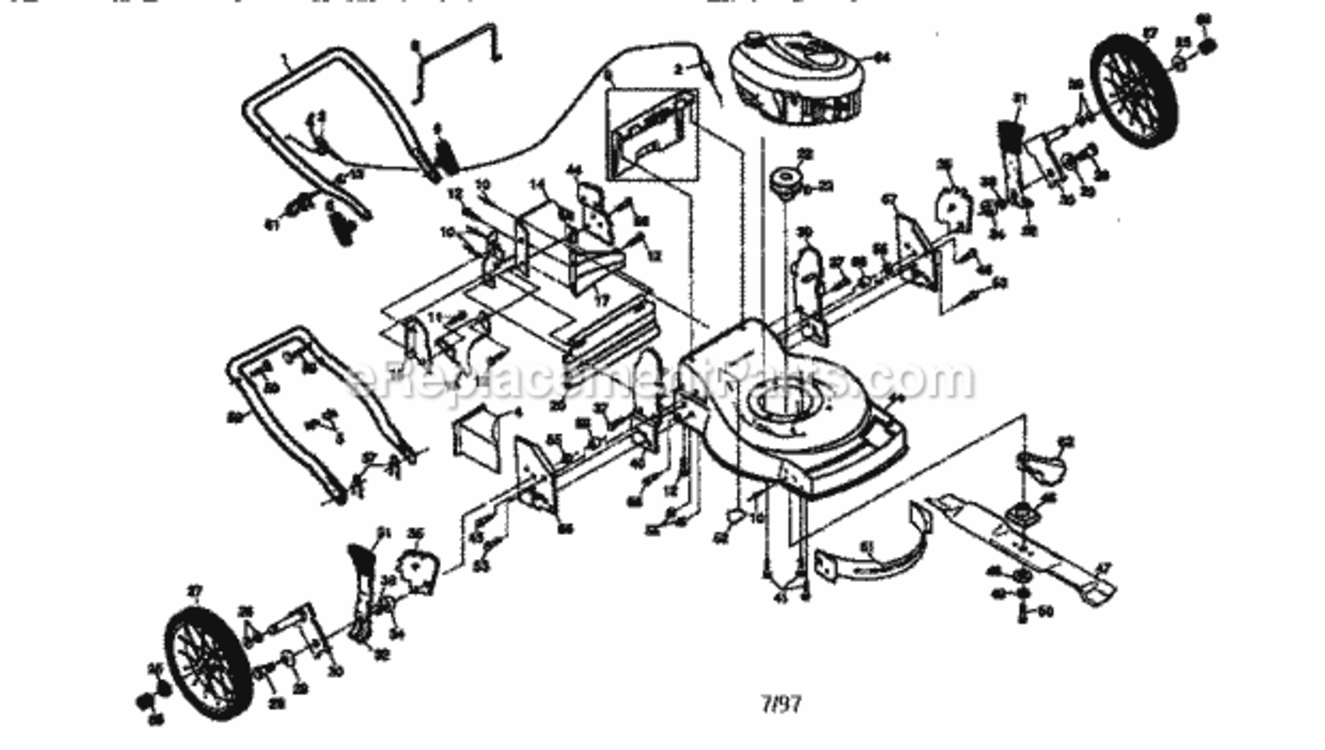 Page A Diagram and Parts List for 917377272  Craftsman Lawn Mower