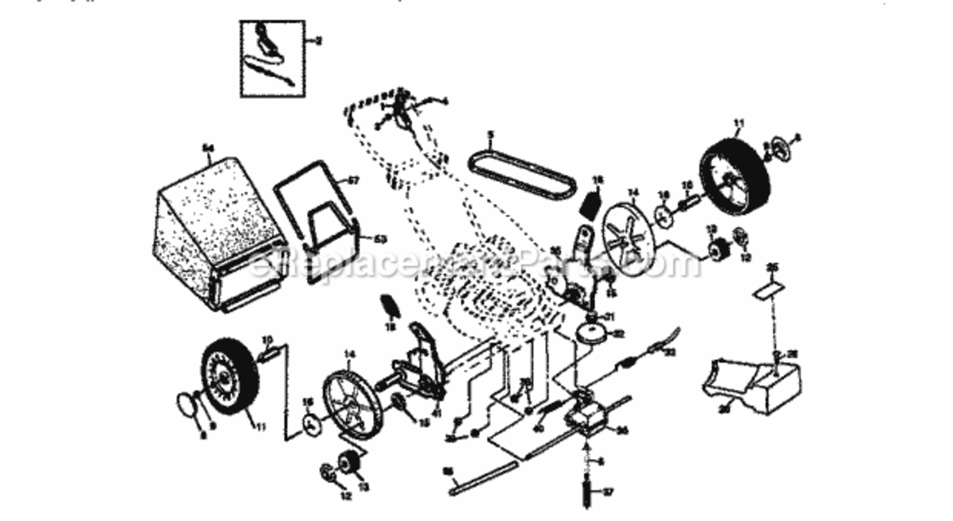 Page B Diagram and Parts List for 917377272  Craftsman Lawn Mower