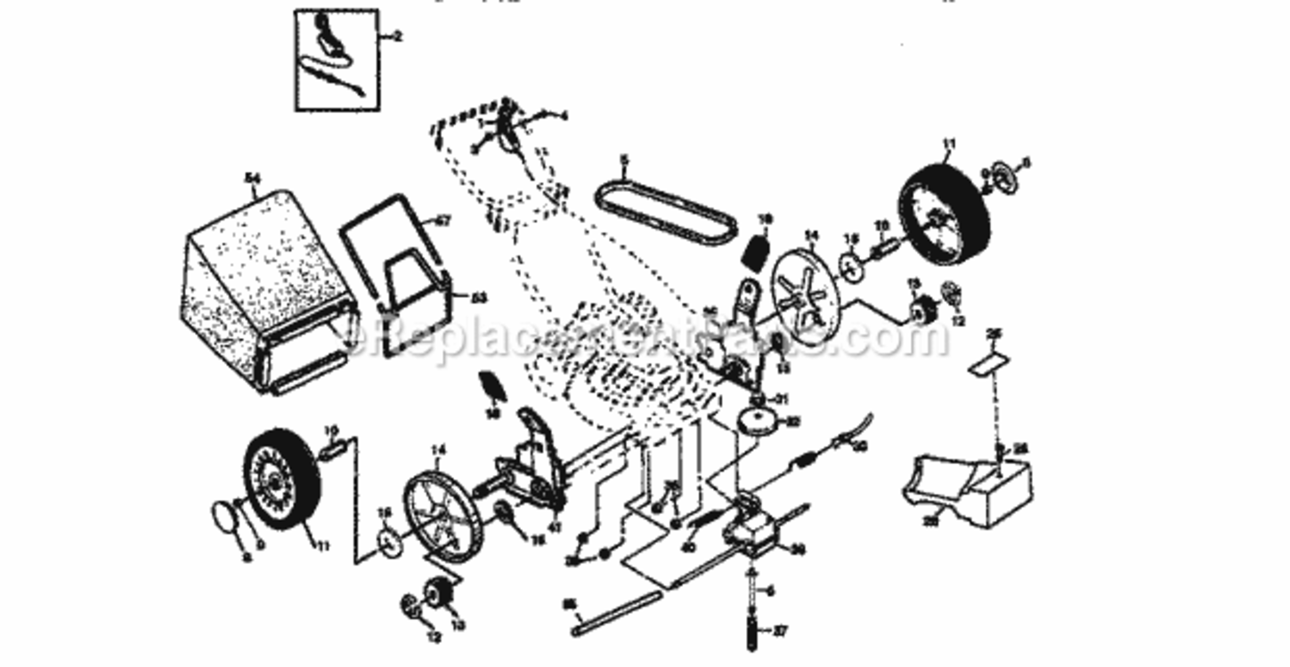 Page B Diagram and Parts List for 917377273  Craftsman Lawn Mower