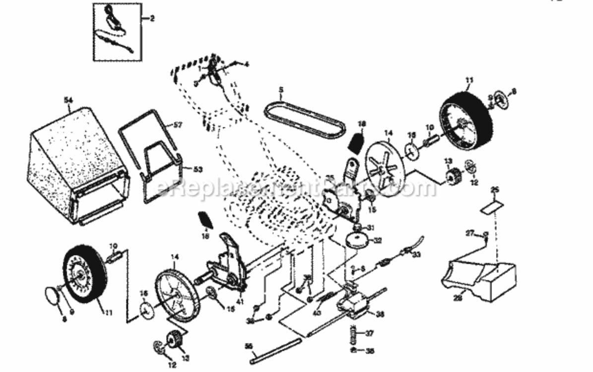 Page B Diagram and Parts List for 917377281  Craftsman Lawn Mower