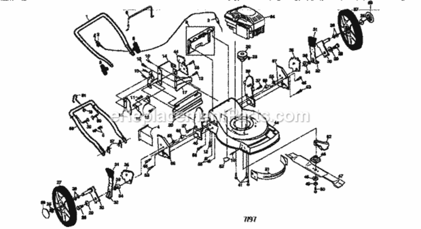 Page A Diagram and Parts List for 917377282  Craftsman Lawn Mower