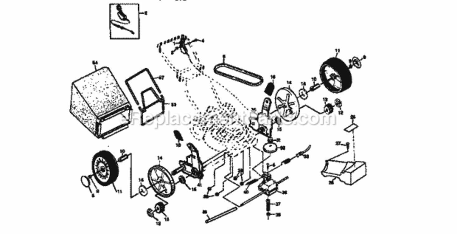 Page B Diagram and Parts List for 917377283  Craftsman Lawn Mower