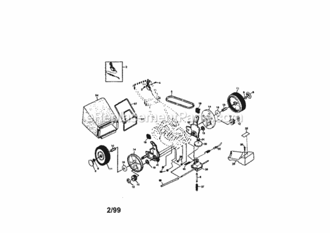 Page B Diagram and Parts List for 917377292  Craftsman Lawn Mower