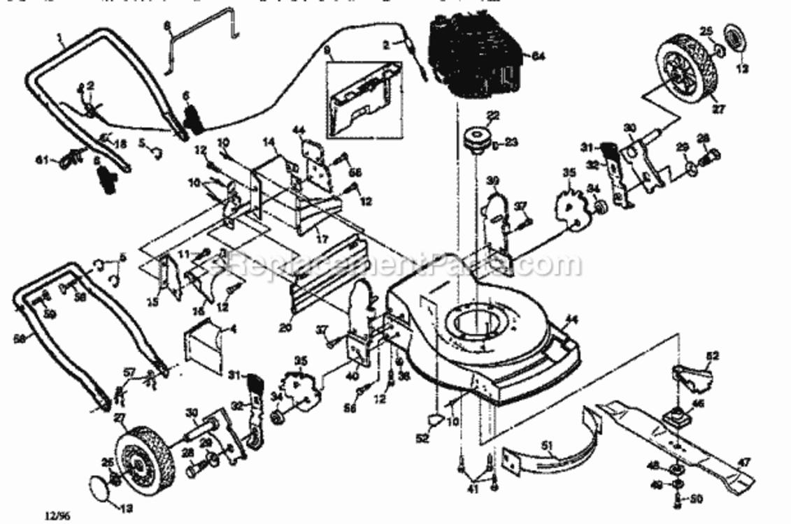 Page A Diagram and Parts List for 917377300  Craftsman Lawn Mower