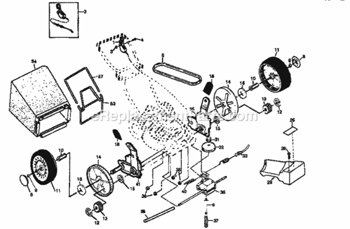 Page B Diagram and Parts List for 917377301  Craftsman Lawn Mower