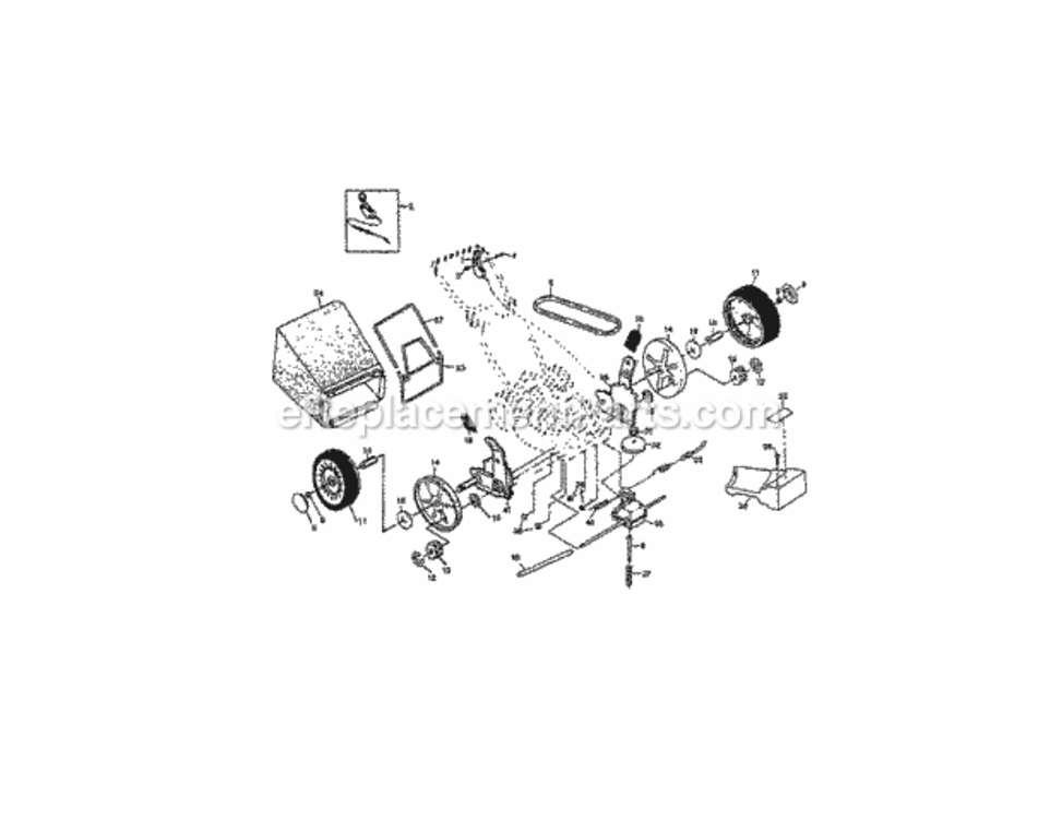 Page B Diagram and Parts List for 917377302  Craftsman Lawn Mower