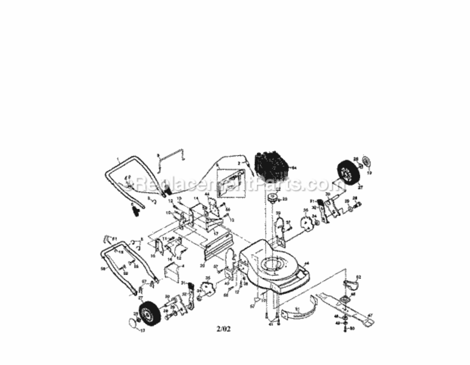 Page A Diagram and Parts List for 917377303  Craftsman Lawn Mower