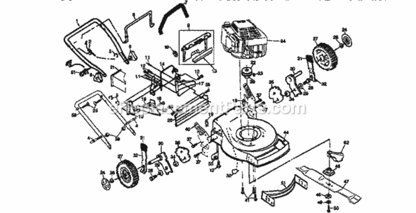 Page A Diagram and Parts List for 917377310  Craftsman Lawn Mower