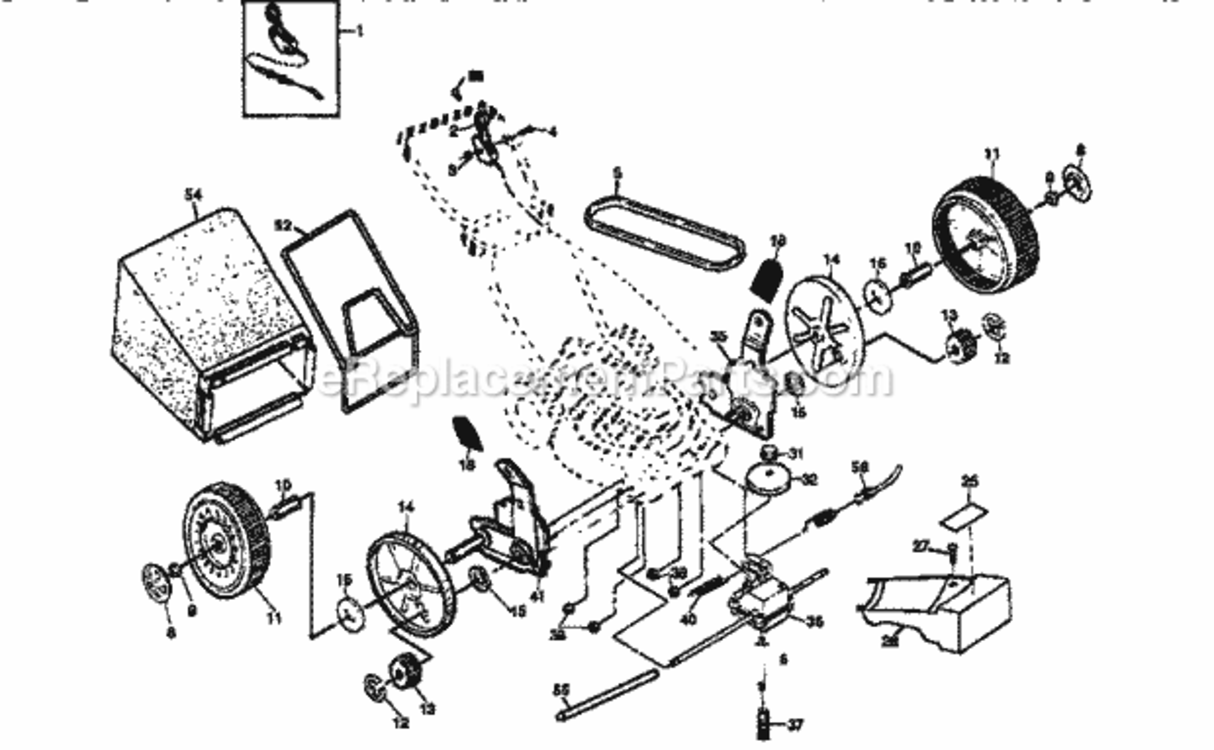 Page B Diagram and Parts List for 917377310  Craftsman Lawn Mower
