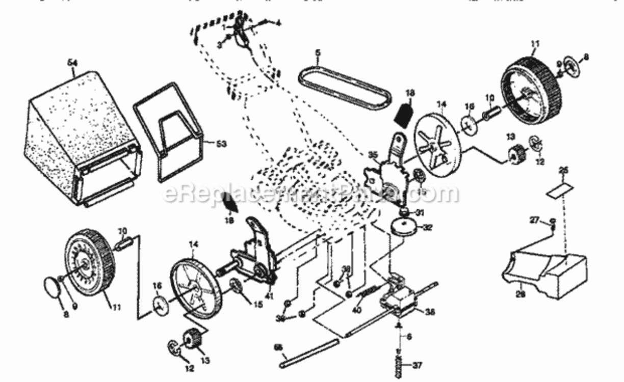 Page B Diagram and Parts List for 917377320  Craftsman Lawn Mower