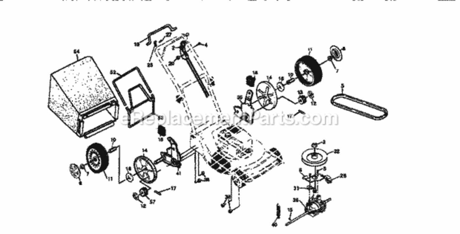 Page B Diagram and Parts List for 917377333  Craftsman Lawn Mower