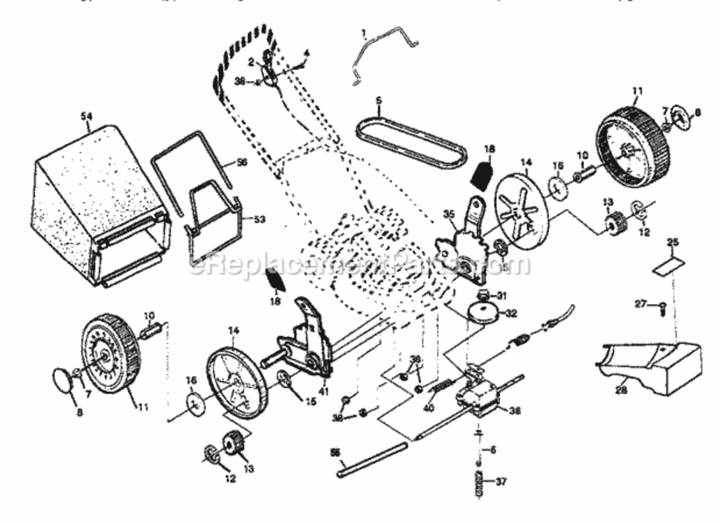 Page B Diagram and Parts List for 917377350  Craftsman Lawn Mower