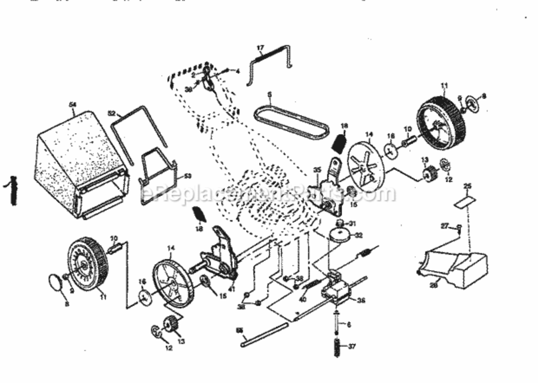 Page C Diagram and Parts List for 917377360  Craftsman Lawn Mower