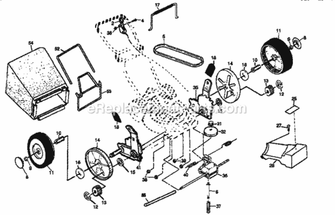 Page D Diagram and Parts List for 917377361  Craftsman Lawn Mower